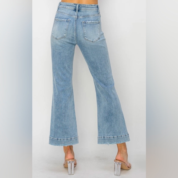 Risen High Rise patch Pocket Jeans NWOT 27 - Picture 2 of 15